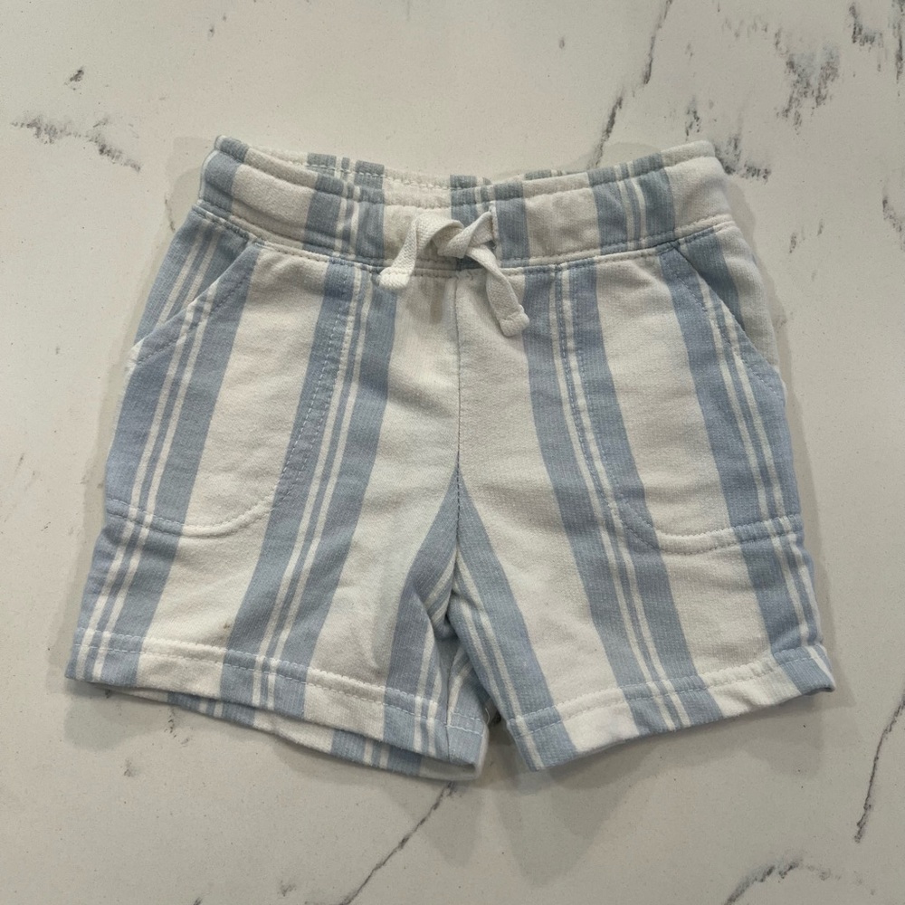 Cat & Jack Blue and White Striped Shorts